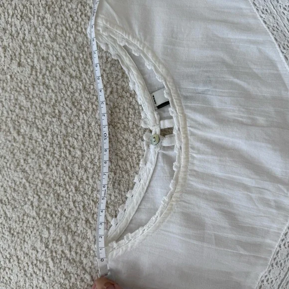 Zara White Eyelet Ruffle Top - Picture 10 of 10